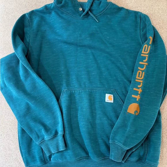 Carhartt Teal Hoodie - Picture 1 of 3